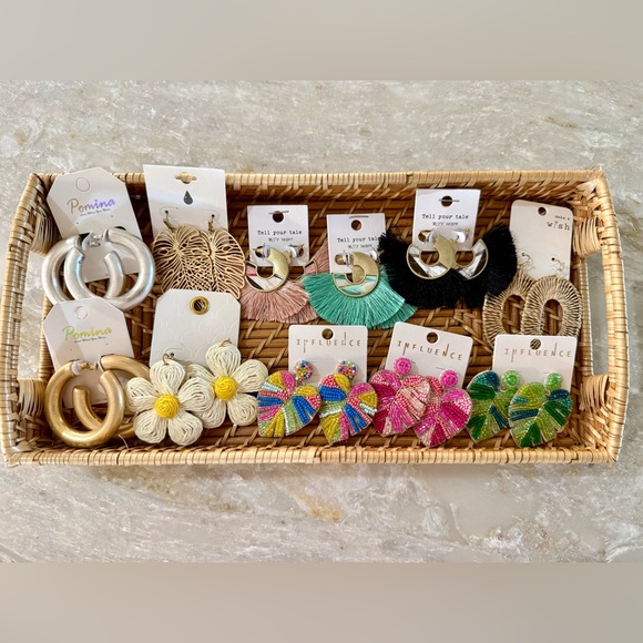 Colorful Statement Earrings Set - Picture 1 of 1